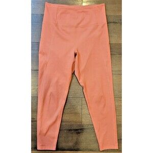 Girlfriend Collective Compressive High Rise Leggings Women’s Medium Peach Coral
